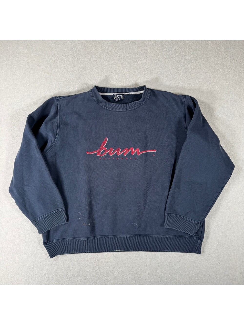 Vintage 90s Bum Equipment Womens Cropped Spellout Crewneck